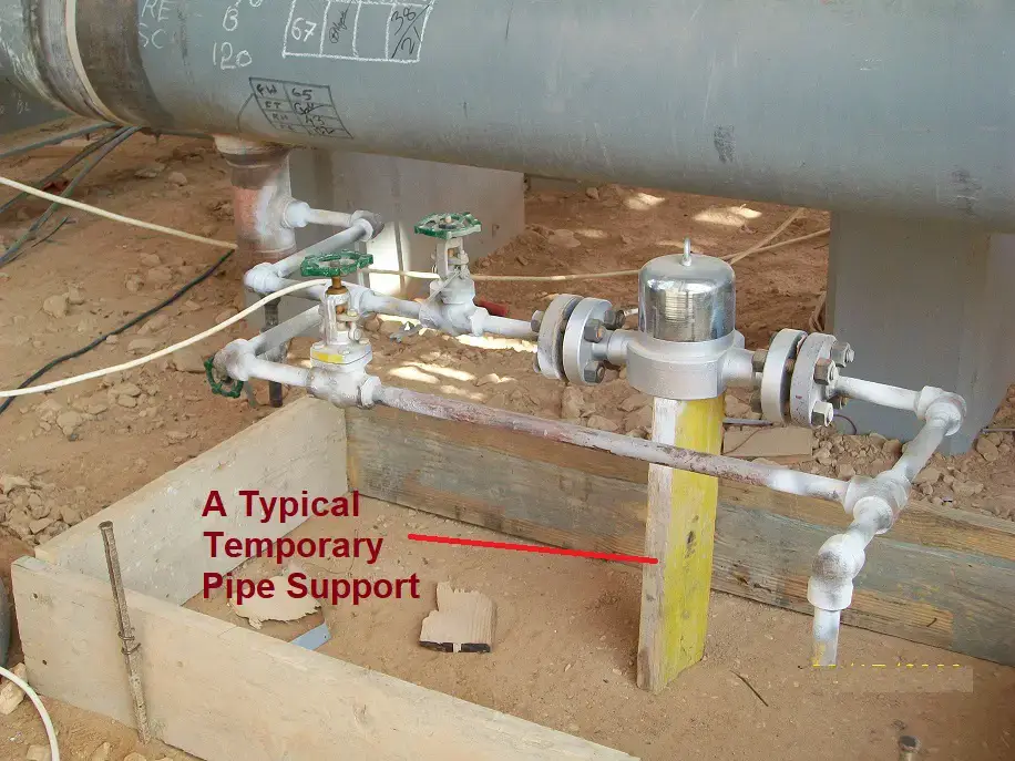 Temporary Pipe Support